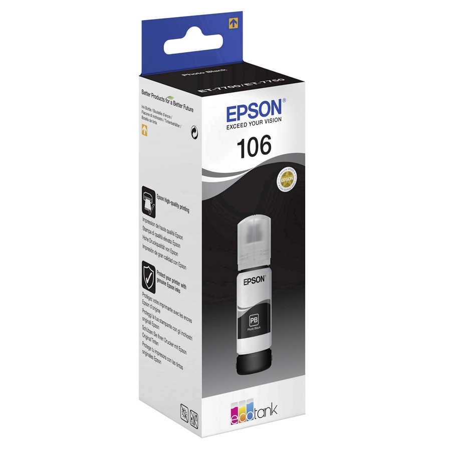 Epson 106-C13T00R140 Siyah Orijinal Mürekkep