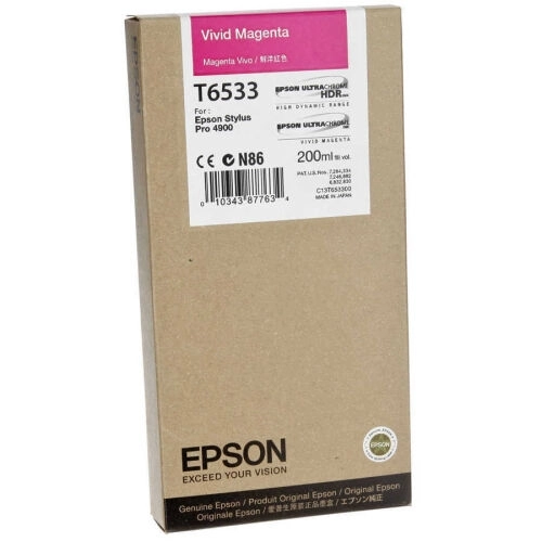 Epson T6533-C13T653300 Kırmızı Muadil Kartuş