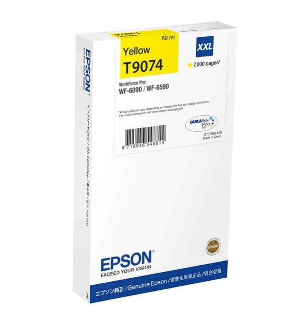 Epson T9074-C13T907440 Sarı Muadil Kartuş Yüksek Kapasiteli