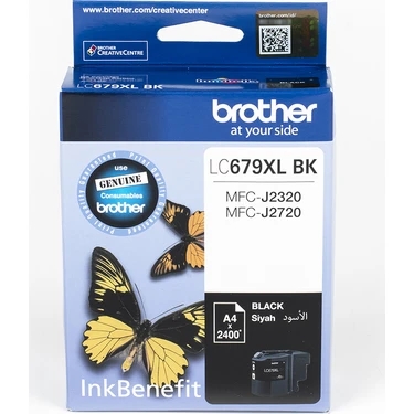 Brother LC679XL BK Siyah Orijinal Mürekkep Kartuşu - 2.400 Sayfa