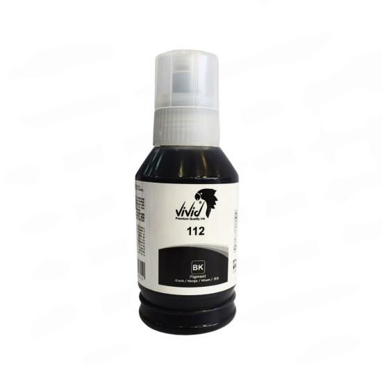 Epson 112 Muadil Siyah Mürekkep 127ml — Pigment Bazlı | TonerJet