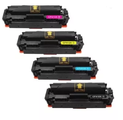HP 410X (CF410X - CF411X - CF412X - CF413X) Yüksek Kapasiteli Muadil Toner Seti