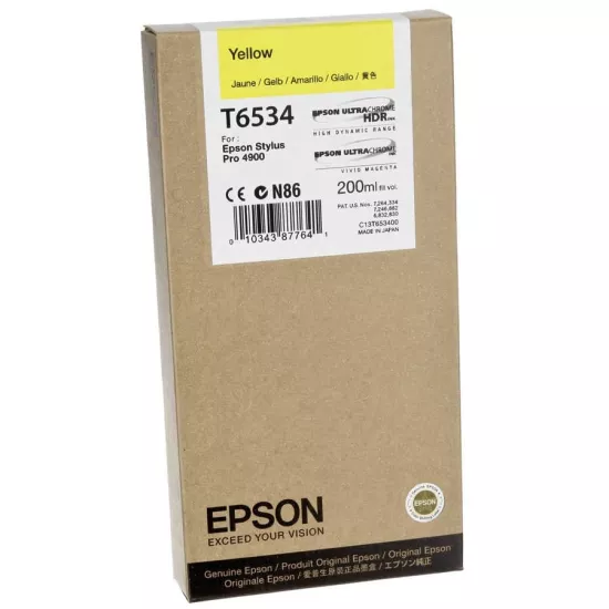 Epson T6534-C13T653400 Sarı Muadil Kartuş