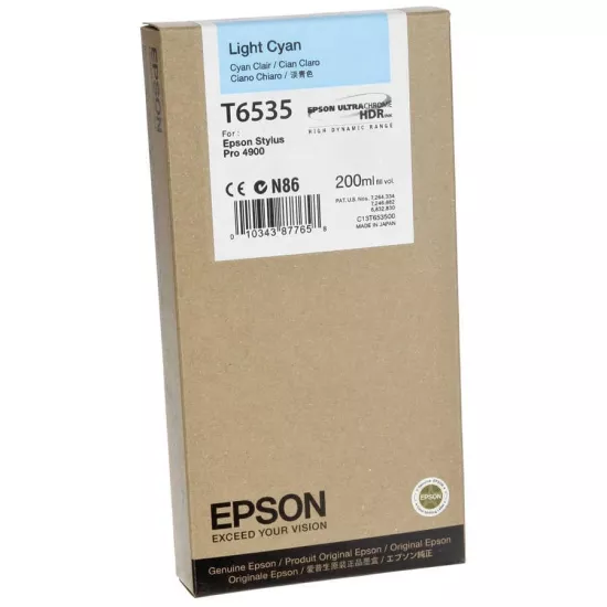 Epson T6535-C13T653500 Açık Mavi Muadil Kartuş