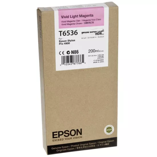 Epson T6536-C13T653600 Açık Kırmızı Muadil Kartuş