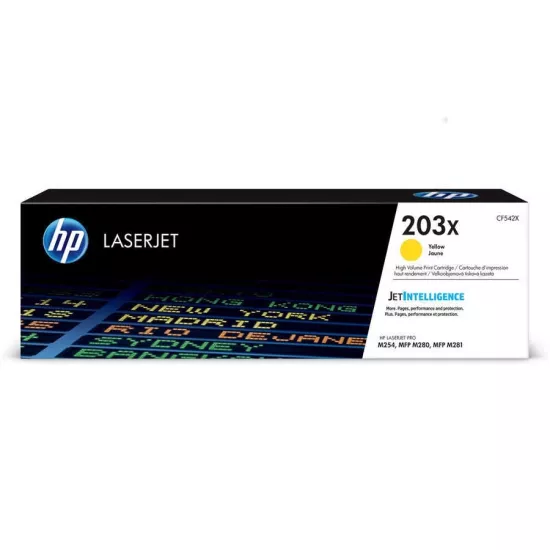 HP 203X CF542X Sarı Yüksek Kapasiteli Orijinal Toner