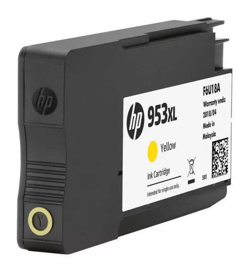 HP 953XL Yüksek Kapasiteli Sarı Orjinal Mürekkep Kartuşu F6U18A
