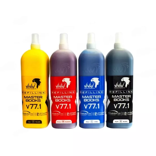 Hp Vivid V77.1 Pigment Mürekkep Seti 4×1 Litre