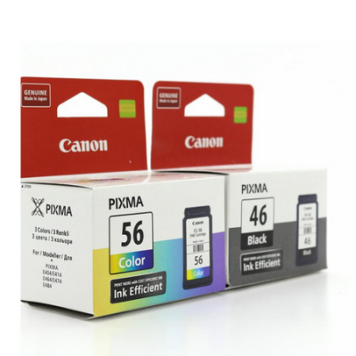 Canon PG46-CL56 Siyah ve Renkli Kartuşlu Avantajlı Paketi