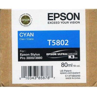 Epson T5802-C13T580200 Mavi Orjinal Kartuş