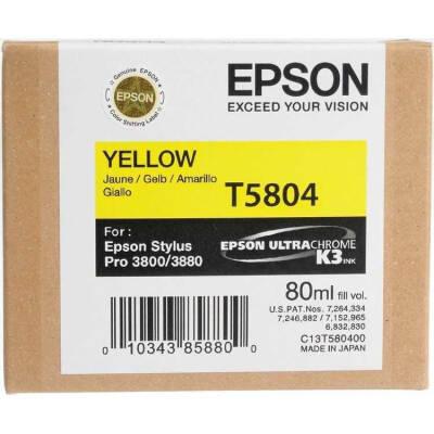 Epson T5804-C13T580400 Sarı Orjinal Kartuş