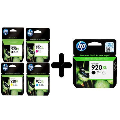 HP 920XL Orjinal Set + 920XL Siyah Orjinal Kartuş