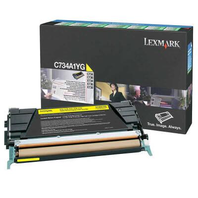 Lexmark C734-C734A1YG Sarı Orjinal Toner