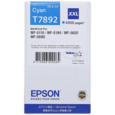 Epson T7892-C13T789240 Mavi Orjinal Kartuş Extra Yüksek Kapasiteli