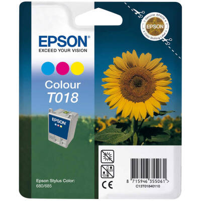 Epson T018-C13T01840120 Renkli Orjinal Kartuş
