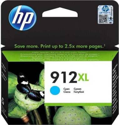 Hp 912XL-3YL81AE Mavi Orjinal Kartuş Yüksek Kapasiteli