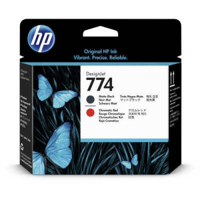 Hp 774 -P2V97A Orjinal Mat Siyah/Kromatik KırmızıBaskı Kafası