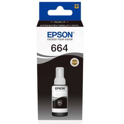 Epson 664 T6641 C13T66414A Siyah Orijinal Şişe Mürekkep