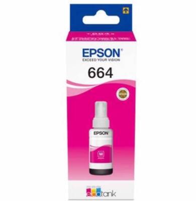 Epson 664 T6643 C13T66434A Kırmızı Orijinal Şişe Mürekkep