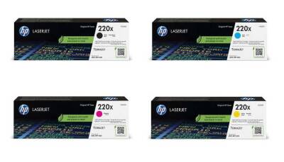 HP 220X (W2200X - W2201X - W2202X - W2203X) Yüksek Kapasiteli Orjinal Toner Seti