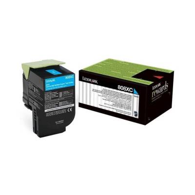 Lexmark CX510-80C8XC0 Mavi Orjinal Toner Extra Yüksek Kapasiteli