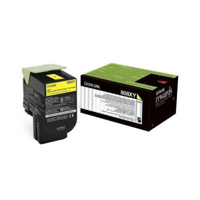 Lexmark CX510-80C8XY0 Sarı Orjinal Toner Extra Yüksek Kapasiteli