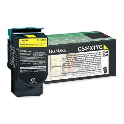 Lexmark C544-C544X1YG Sarı Orjinal Toner Extra Yüksek Kapasiteli