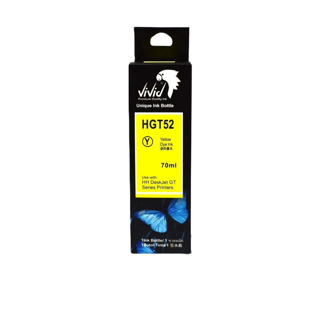 HP GT52 Muadil Sarı Mürekkep – 70ml – VİVİD